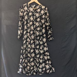 Vintage black floral dress